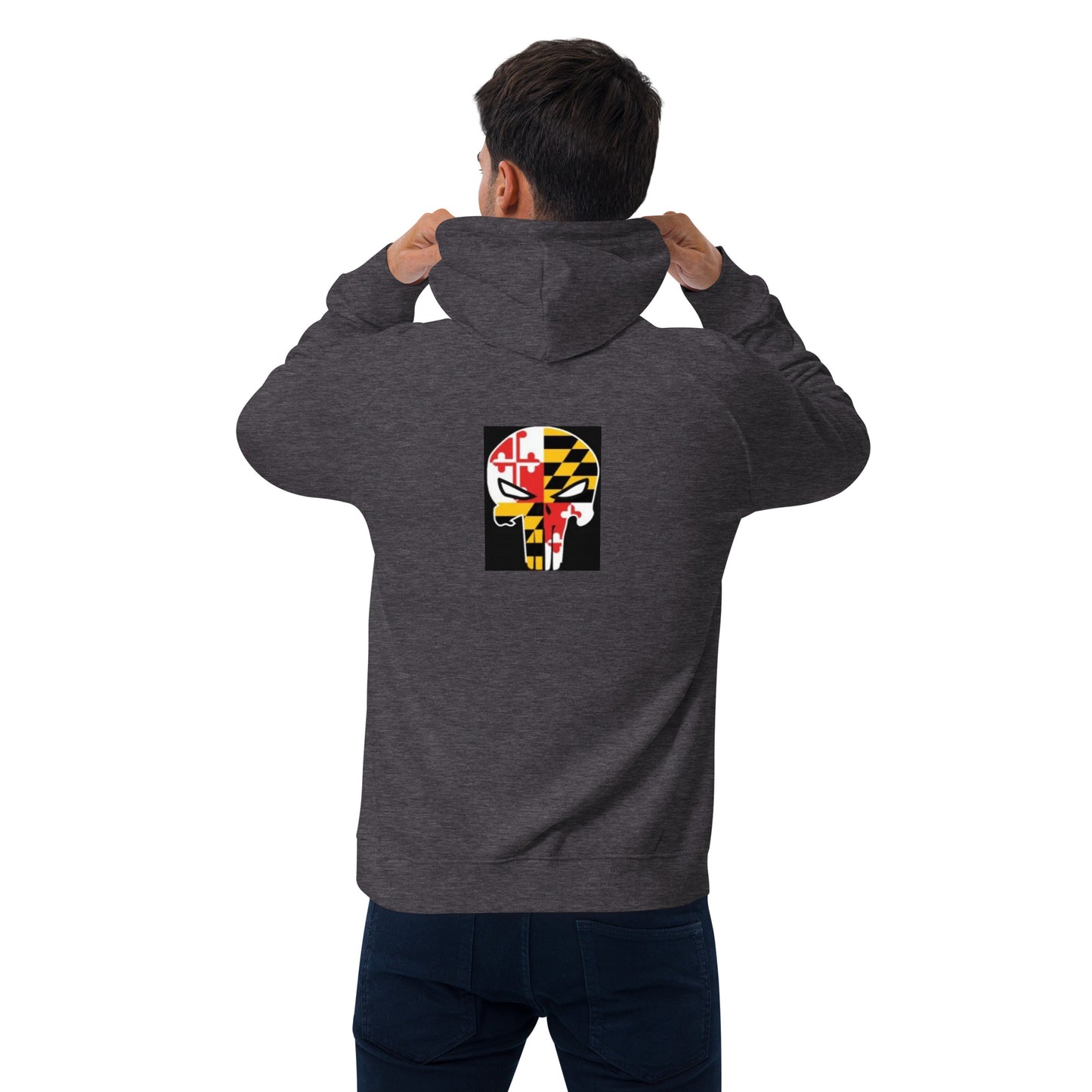 MSB Skull Unisex eco raglan hoodie