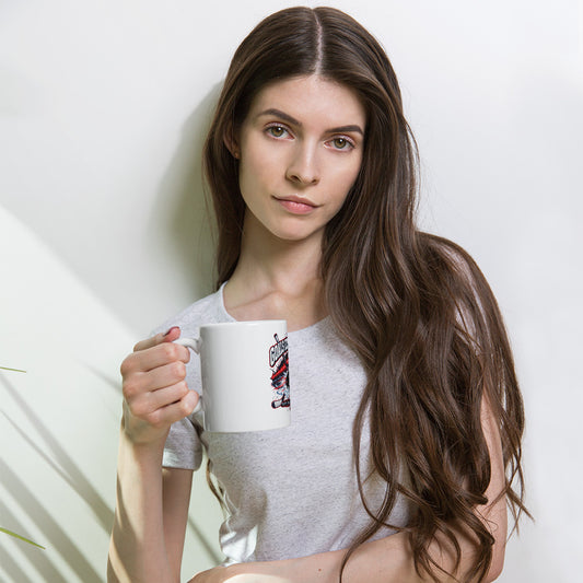 Goals Echo Forever Hockey Legacy Ceramic Mug - 11 oz shown in a lifestyle photograph